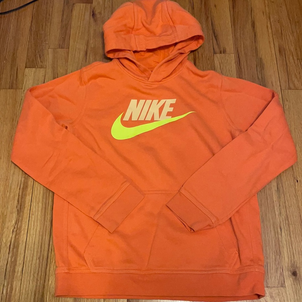 Boys size XL Nike hooded orange sweatshirt